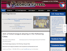 Tablet Screenshot of georgiafutsal.com
